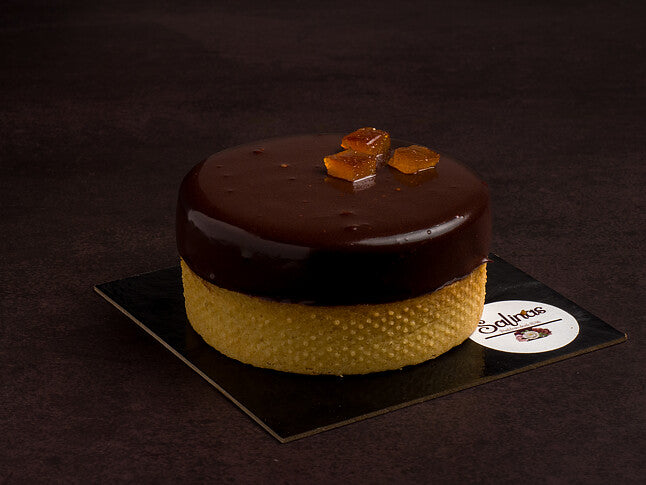 Sablé chocolate del 70% y naranja confitada - Pastelerías Salinas