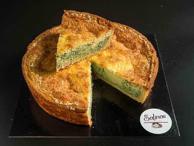 Quiche espinacas ricotta / Jamón, puerro y champiñones