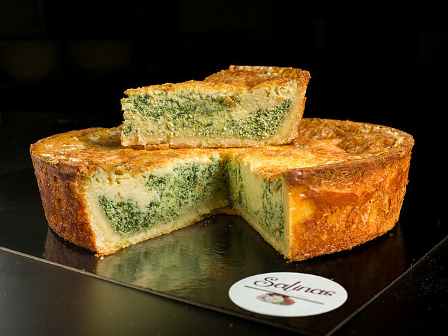 Quiche espinacas ricotta / Jamón, puerro y champiñones