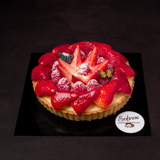 Tarta de Fresas y Crema Pastelera - Pastelerías Salinas 